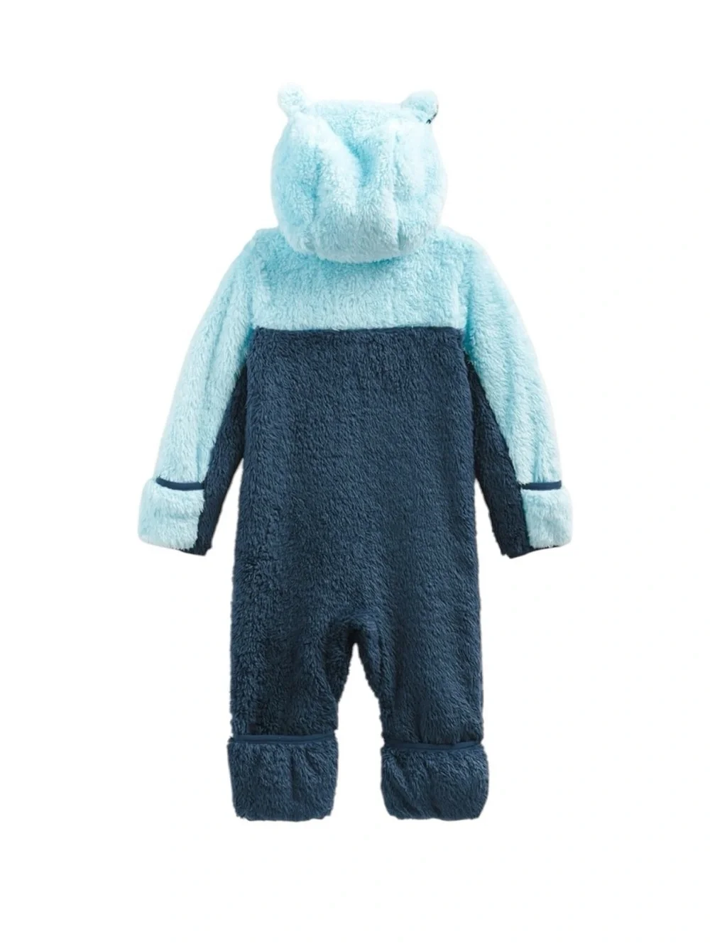 The North Face Baby Bear One Piece Shady Blue 12-18M Fleece Bunting NWT